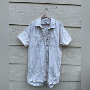 🌱Oat New York Off-White Button Down Shirt Dress